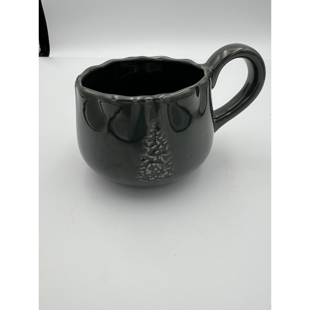 Hearth & Hand Stoneware Debossed Tree Mug Coffee Cup Magnolia Hunter Green 2025